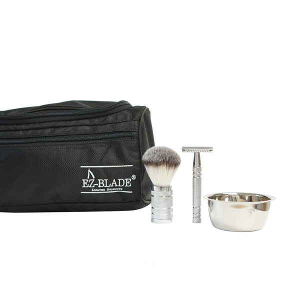 Mens Safety Razor Shave Kit Toiletry Bag EZ BLADE EZ BLADE Shaving Products