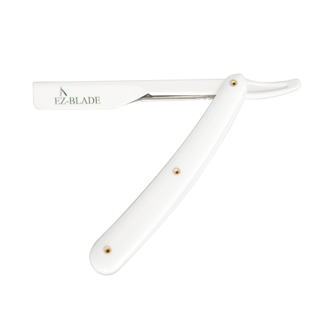 Pitch White Straight Razor EZ BLADE Shaving Products