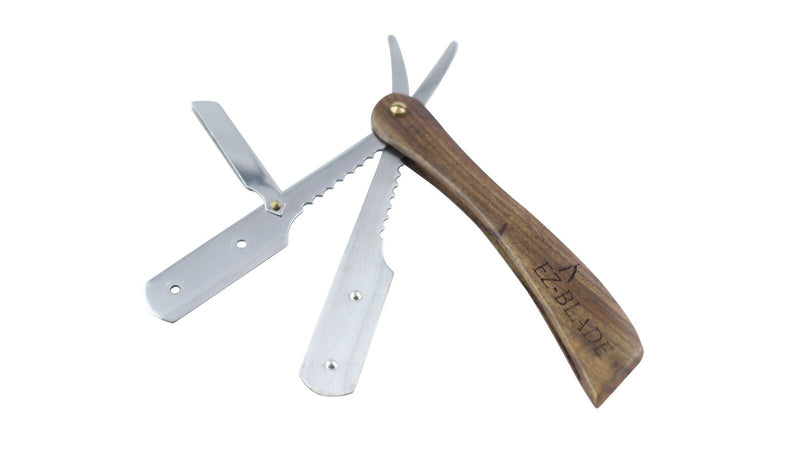 Wood Handel Straight Edge Razor - EZ BLADE Shaving Products