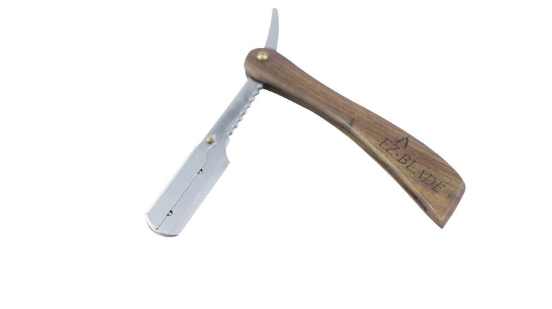 Wood Handel Straight Edge Razor - EZ BLADE Shaving Products