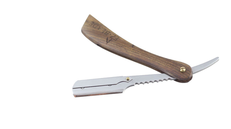 Wood Handel Straight Edge Razor - EZ BLADE Shaving Products